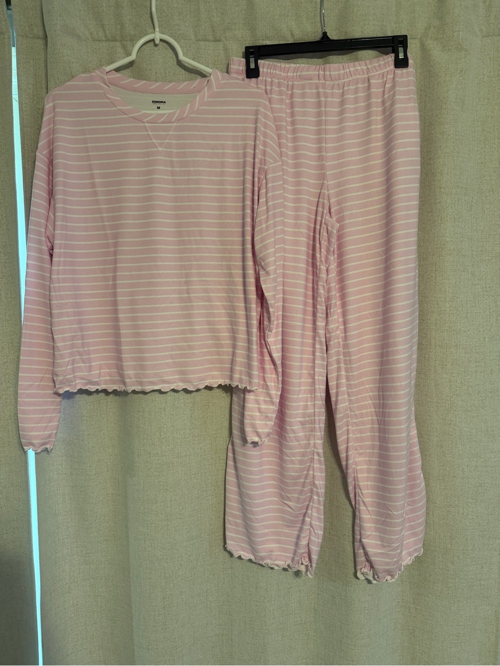 Women’s Pink Striped Pajama Set
